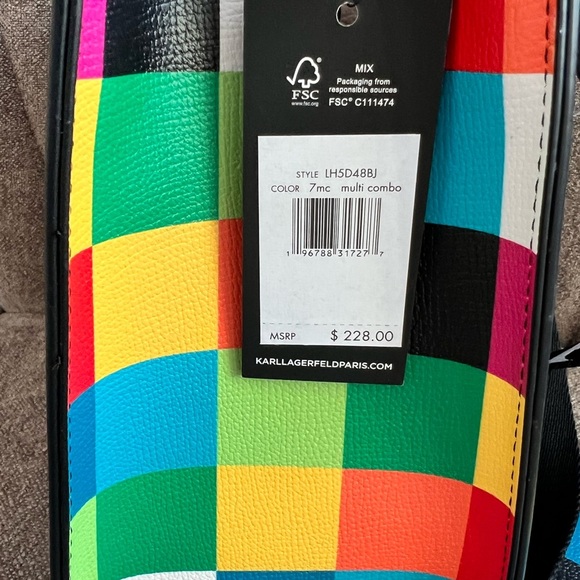 NWT Karl Lagerfeld Multicolor Tote Bag - Picture 5 of 7
